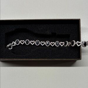 VVS DIAMOND MOISSANITE Silver Heart Bracelet